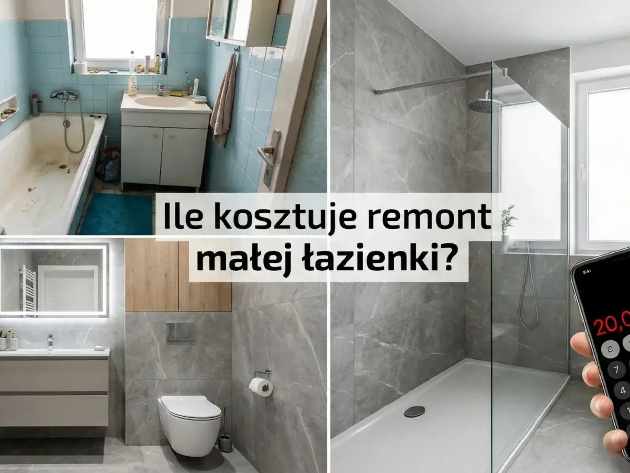 Przed i po remoncie łazienki. Zobacz, ile kosztuje remont małej łazienki i jak zmienić starą w nowoczesną.